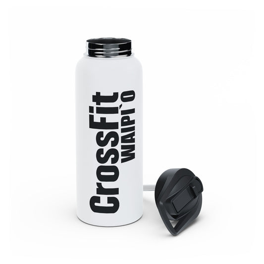 CFW Black Logo Stainless Steel Water Bottle, Standard Lid