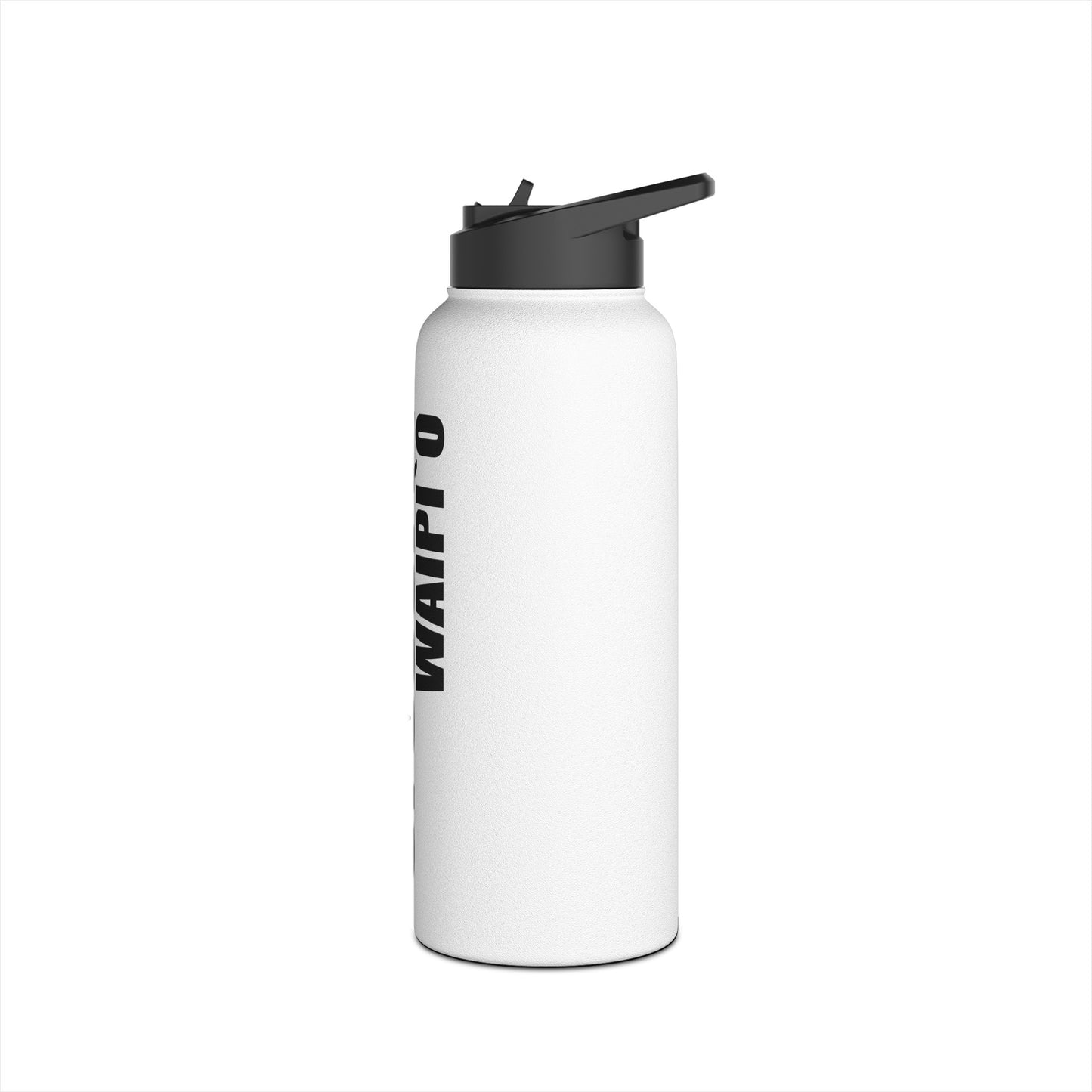 CFW Black Logo Stainless Steel Water Bottle, Standard Lid