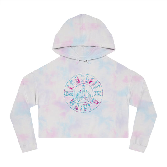 CFW Blue Tie Dye Cropped Hooded